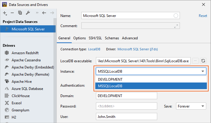 How To Connect To SQL Server Express LocalDB Help DataGrip