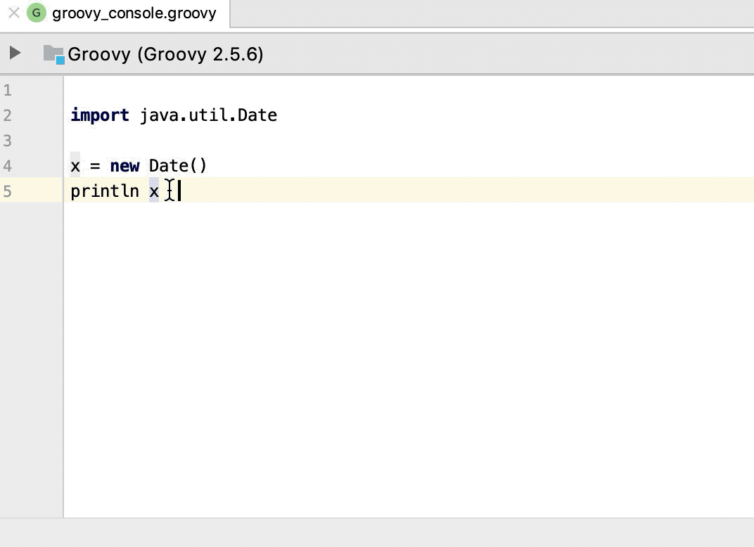 groovy interactive console - help | intellij idea