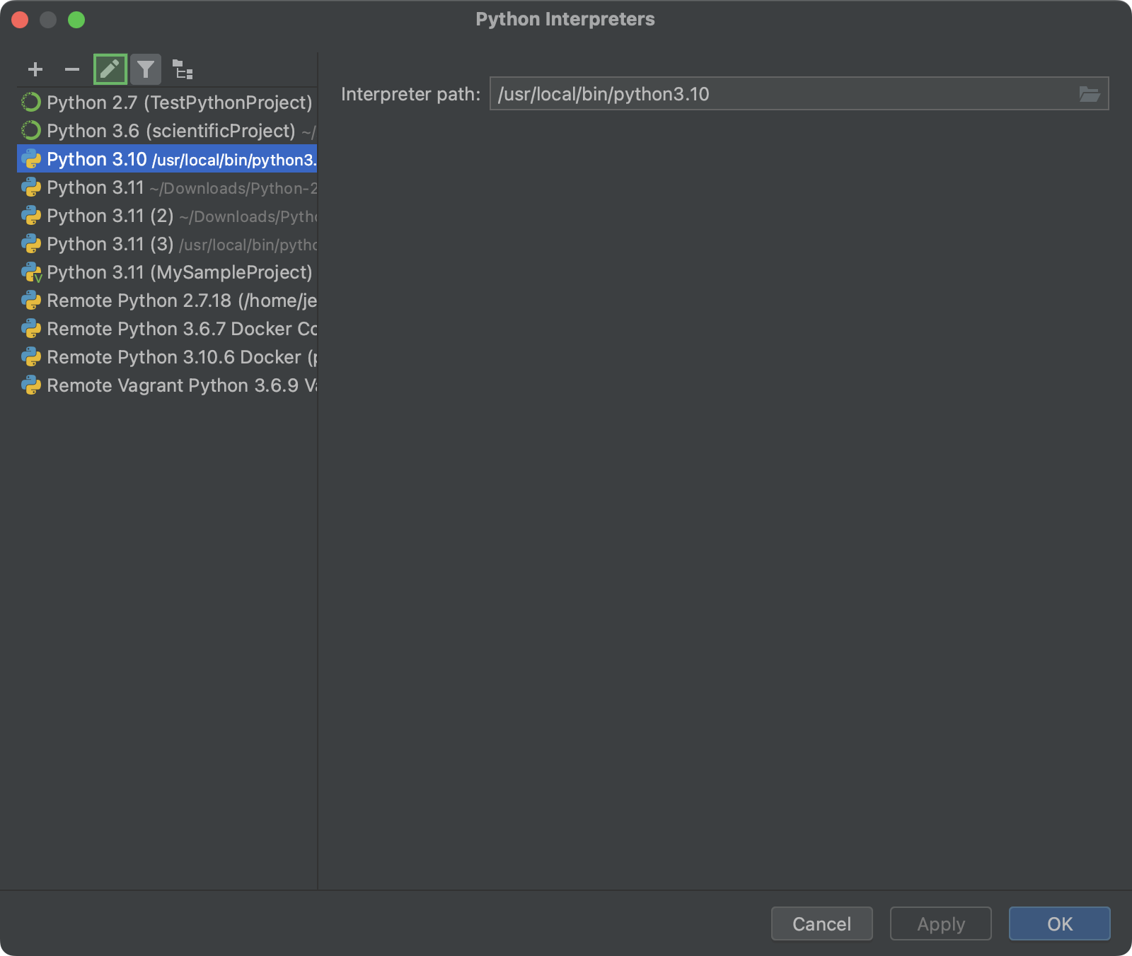 Configure A Python Interpreter Pycharm Documentation