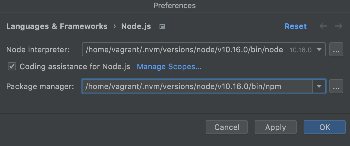 Configuring Remote Node Js Interpreters Pycharm Documentation