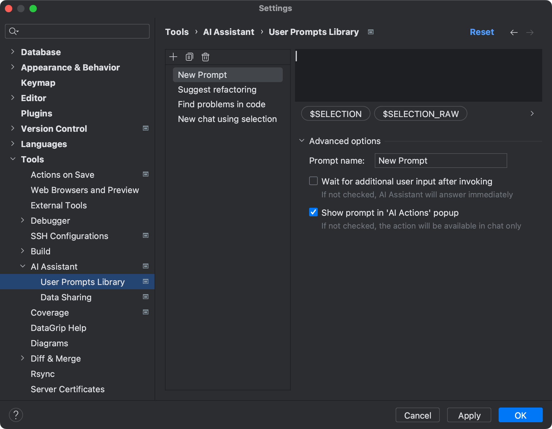 Use AI Prompts To Explain And Refactor Your Code DataGrip Documentation