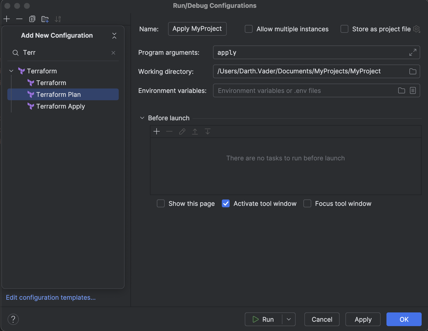 Terraform Intellij Idea Documentation