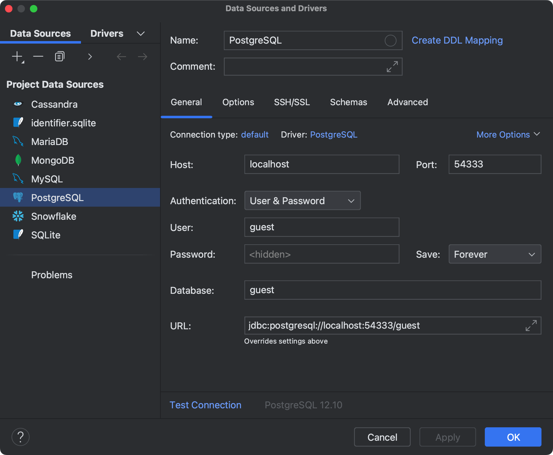 Data Sources And Drivers Dialog JetBrains Rider Documentation