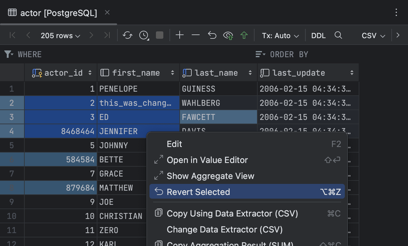 Submit Changes To A Database JetBrains Rider Documentation