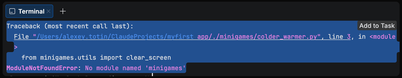 Add terminal context