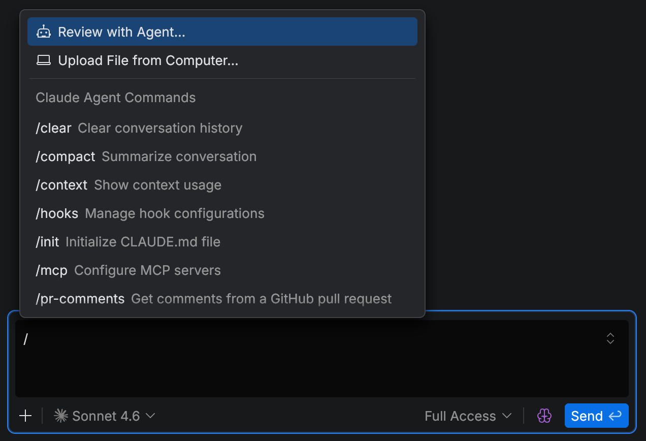 Review with command