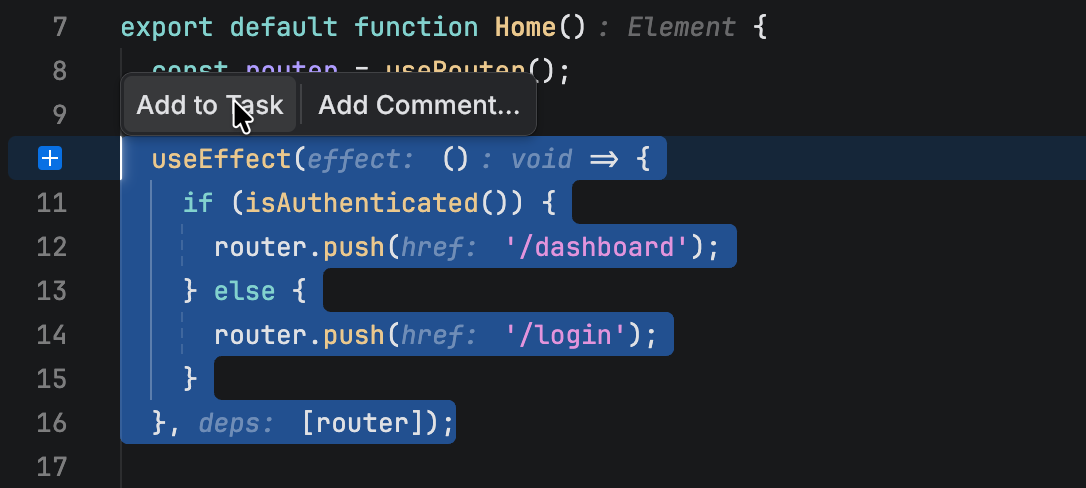 Adding code to the task Adding code to the task