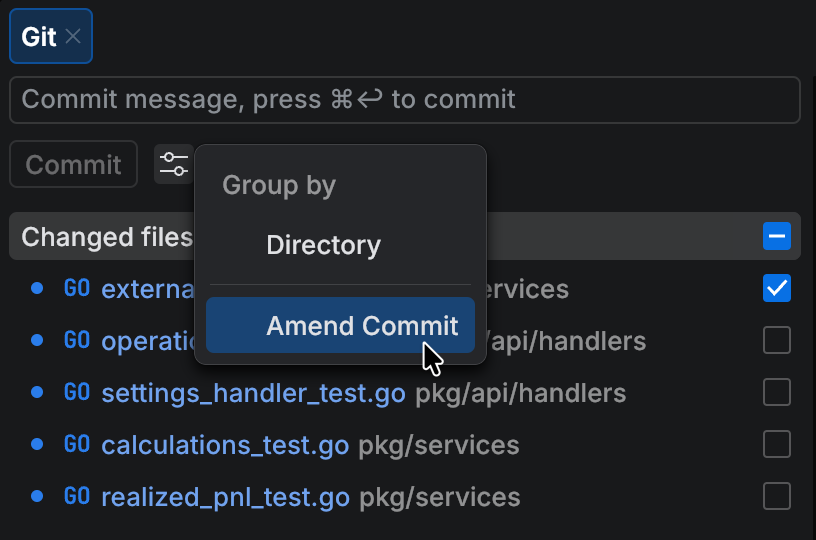 Git amend commit