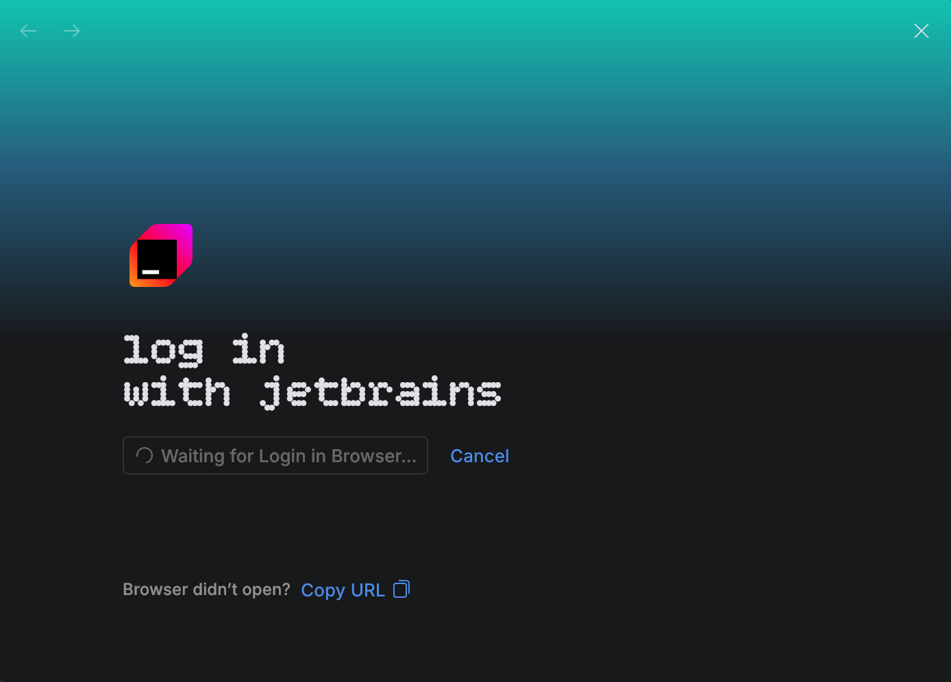Log in with JetBrains account for Junie