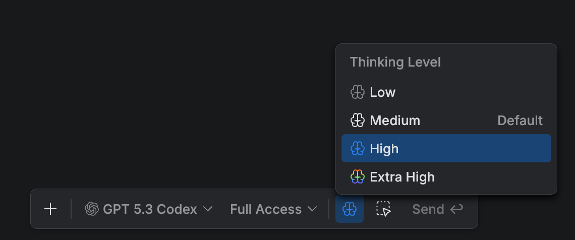 Select thinking mode