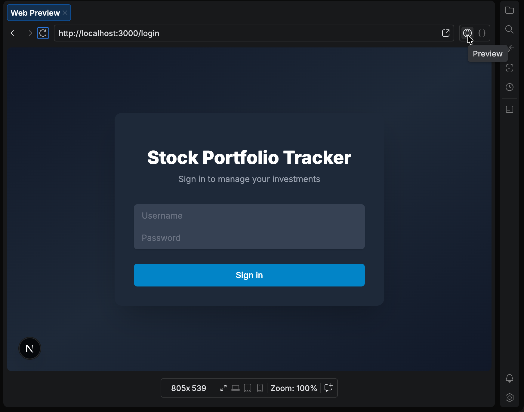 Switching between preview and source code modes