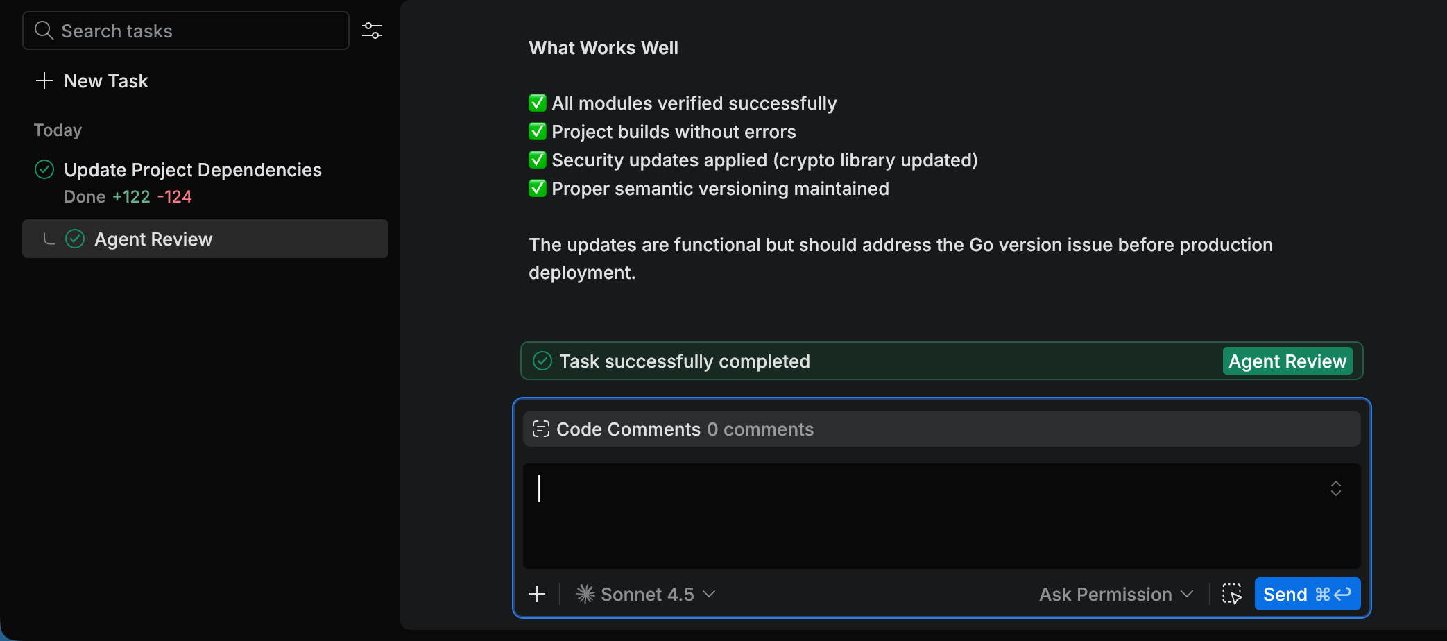 task finished task finished