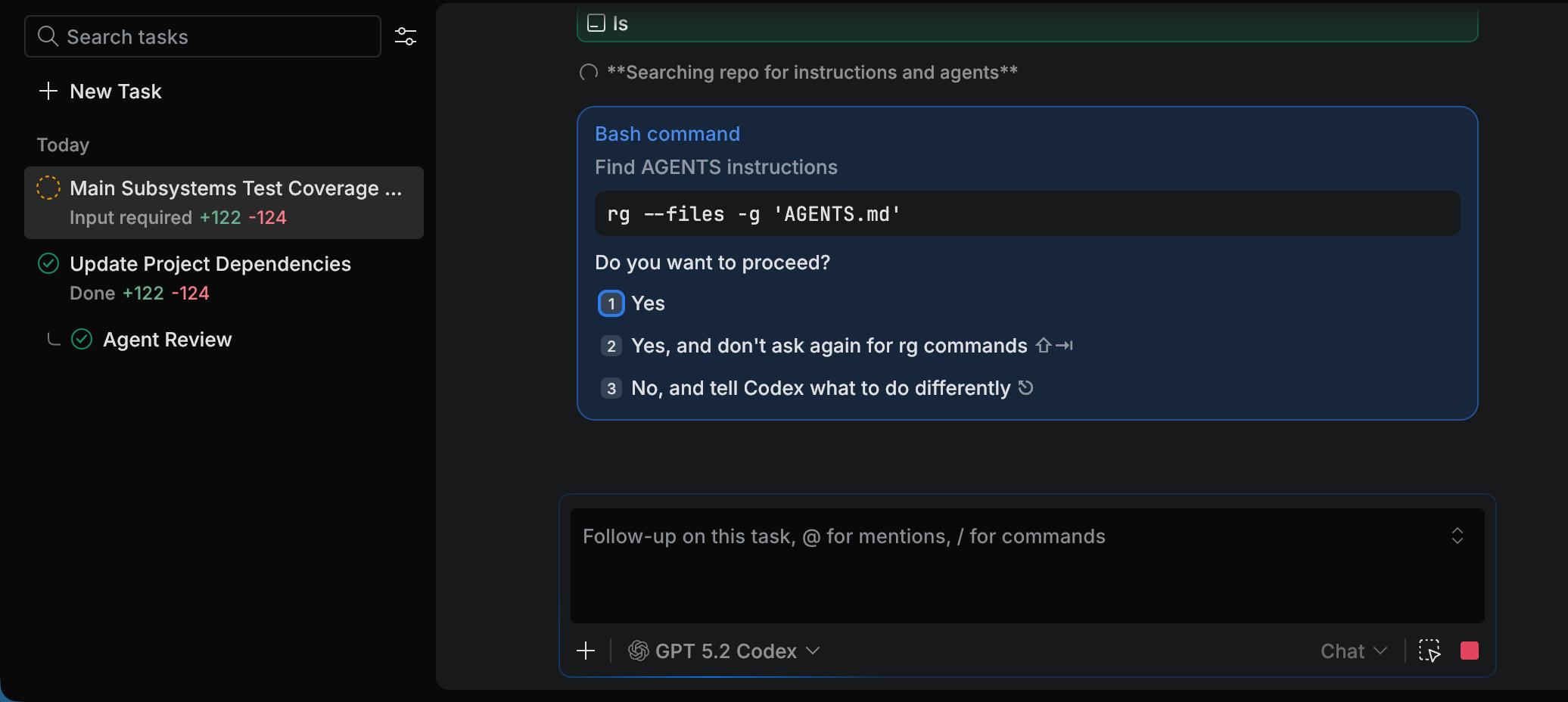 task waits user input task waits user input