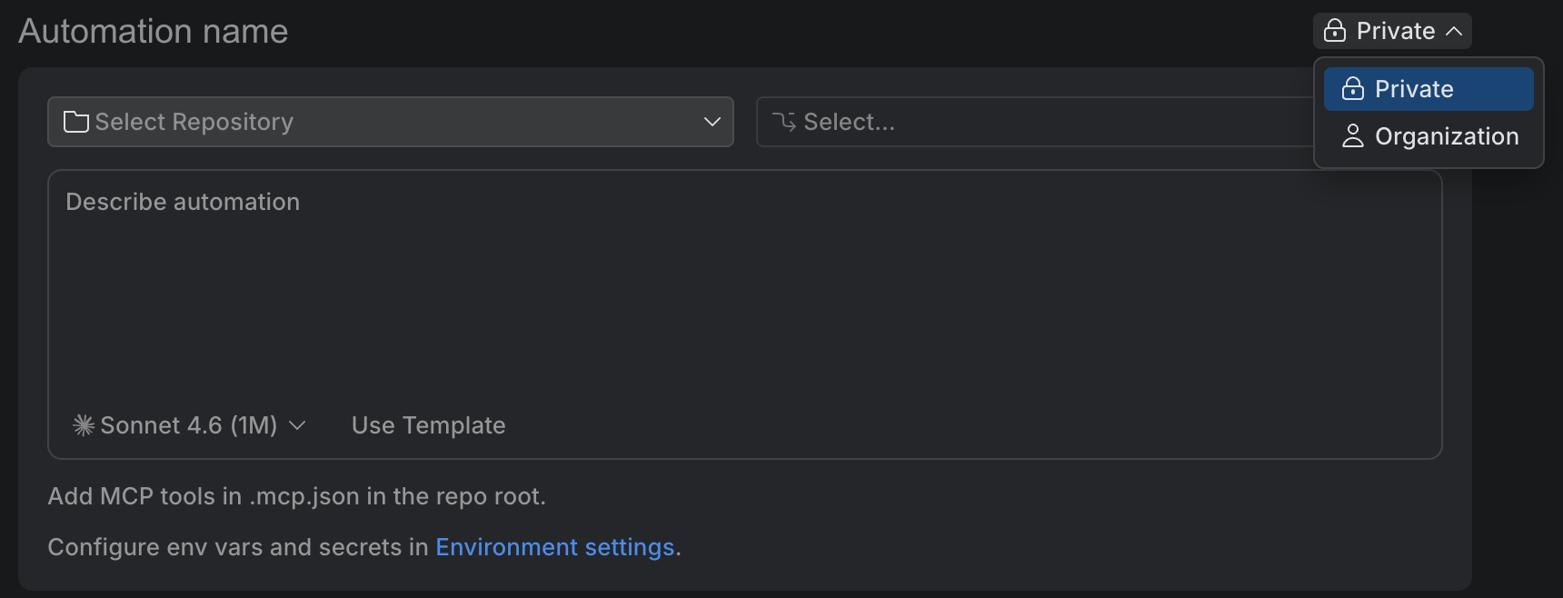 Visibility of an automation