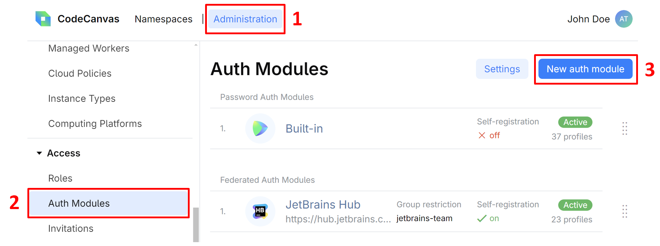 Auth modules Auth modules