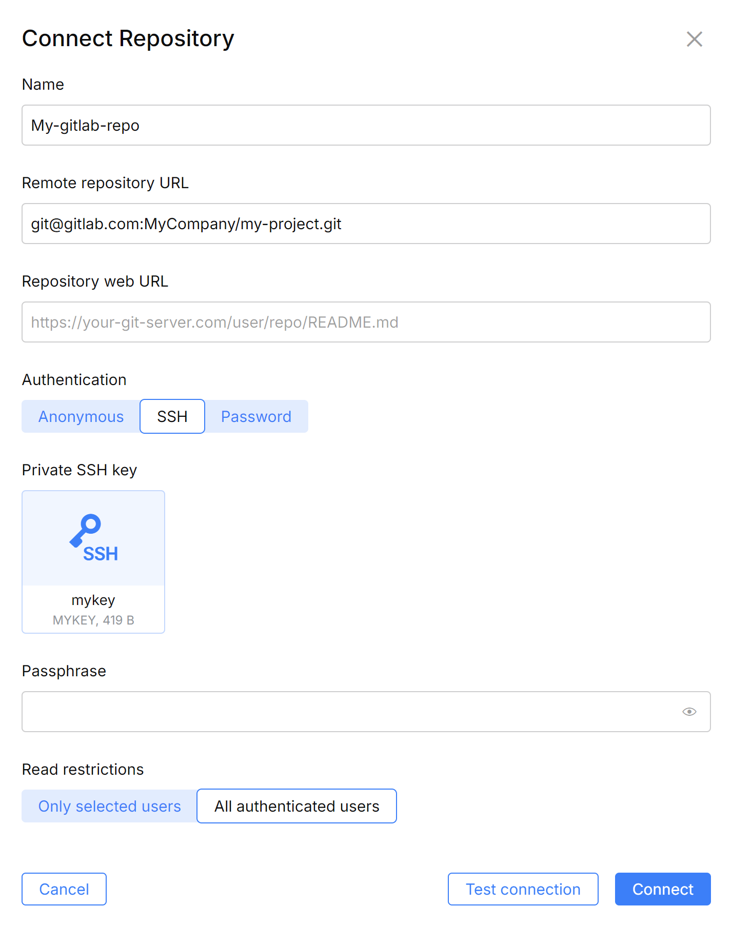 Add private key Add private key