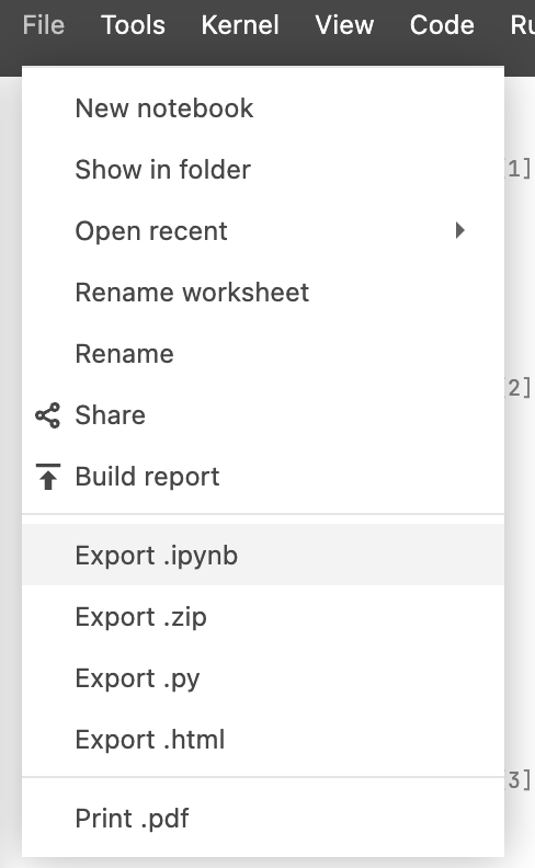 Exporting from editor
