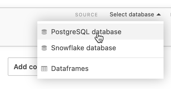 Selecting a database for querying