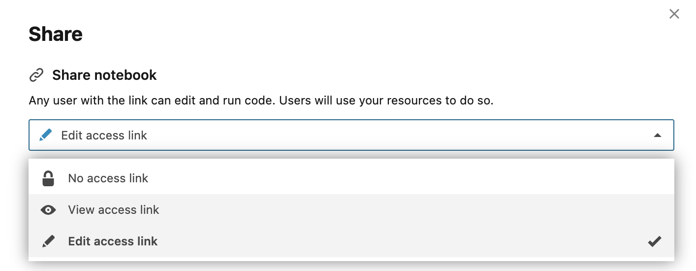 Access type selection