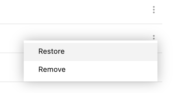 Restore trashed item