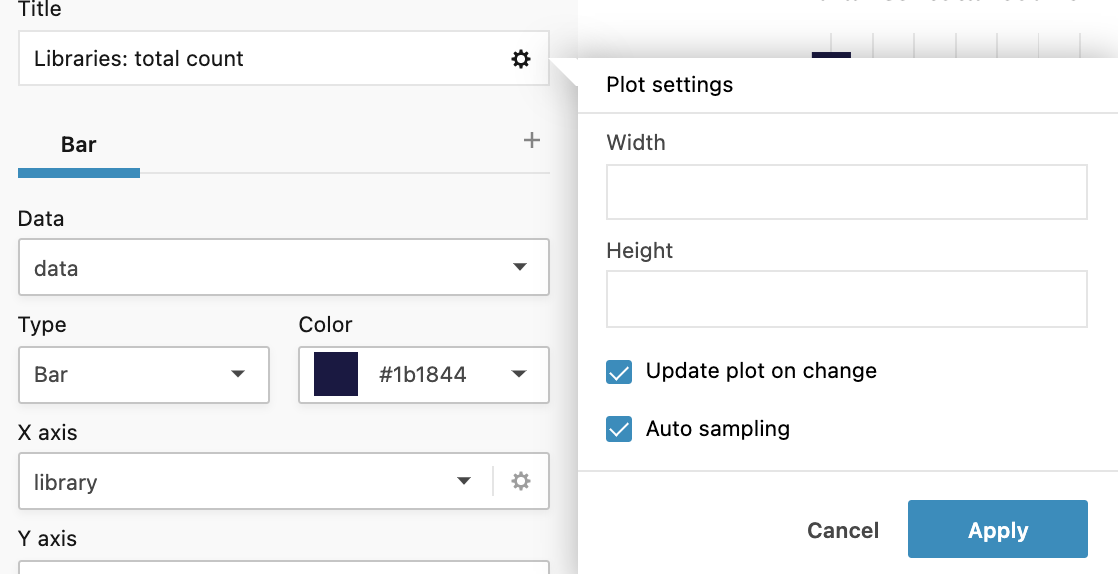 Plot settings dialog