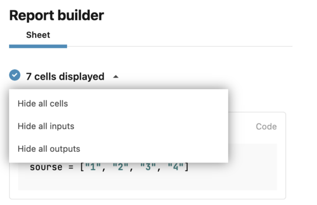 Display options