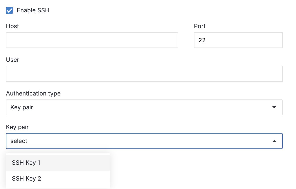 Enabling SSH tunneling