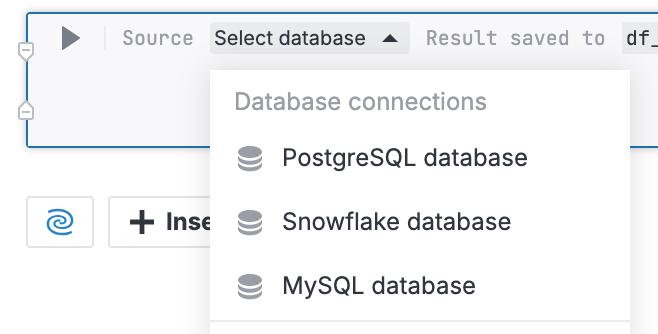 Selecting a database for querying