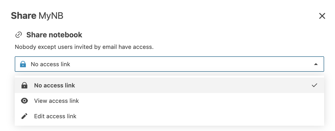 Access type selection