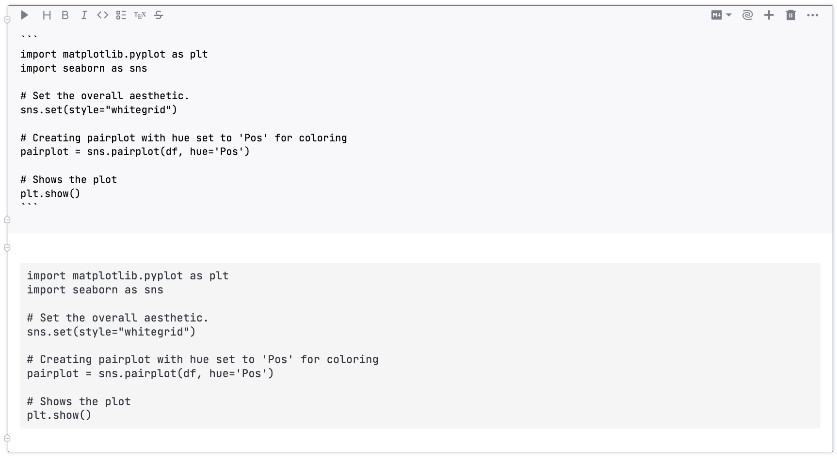 Enabling code syntax highlight in Markdown cells