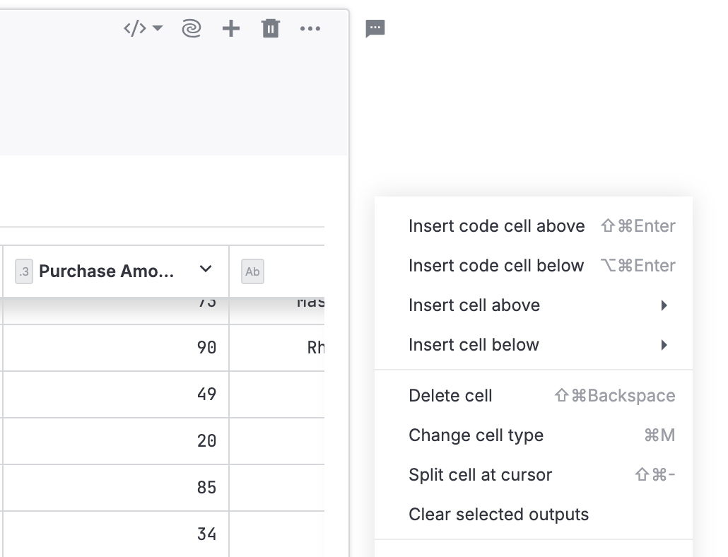 Adding code cell