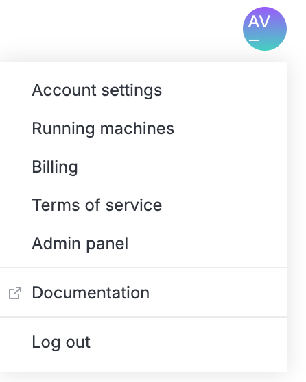 Opening Admin panel