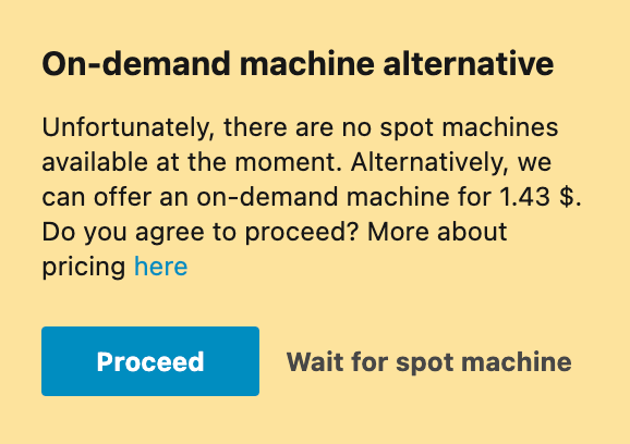 On-demand machine alternative On-demand machine alternative