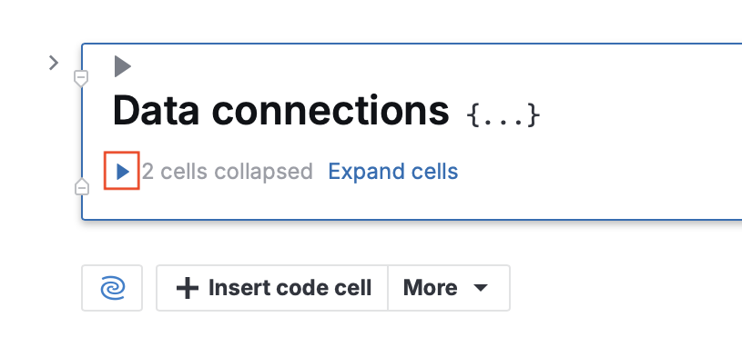 Running collapsed cells