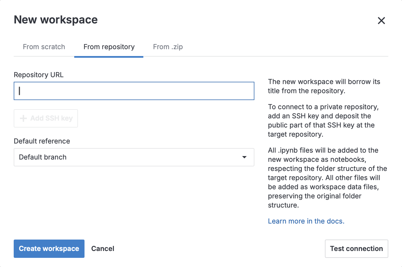 From repository tab