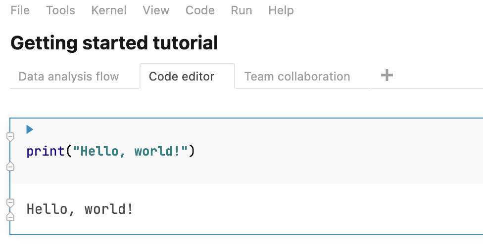 Learn editor basics | Datalore Documentation