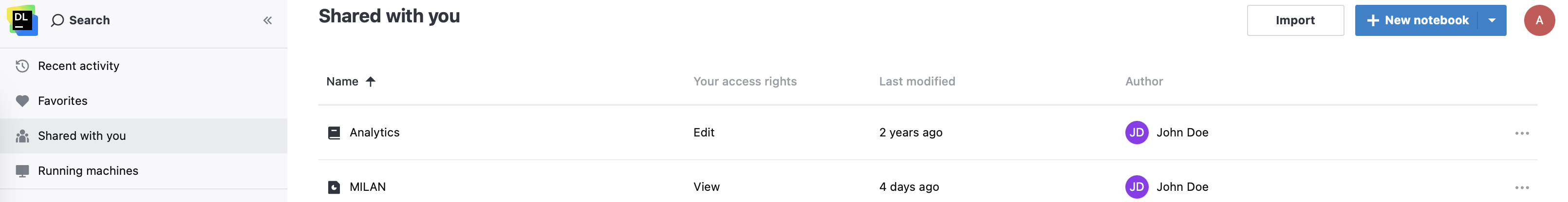Opening report from Shared with you menu Opening report from Shared with you menu