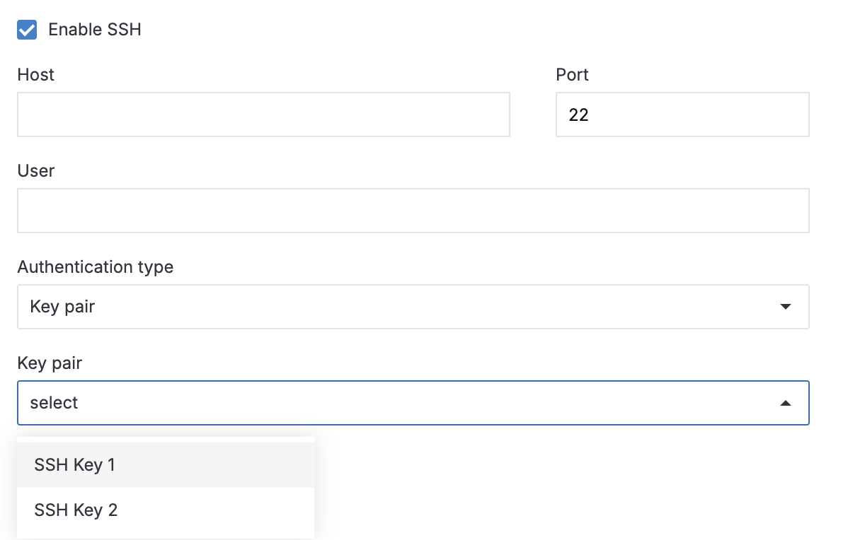 Configuring SSH tunneling Configuring SSH tunneling