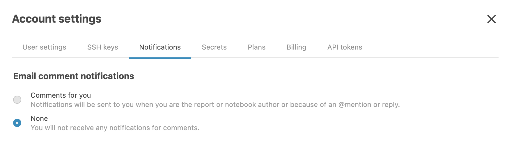 Disabling comment notifications Disabling comment notifications