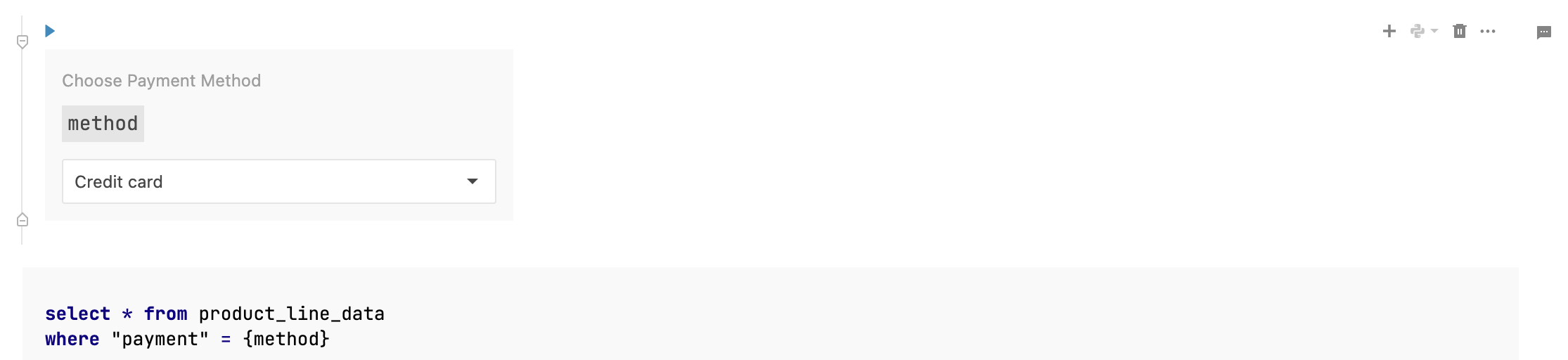 Using a parameterized SQL query Using a parameterized SQL query