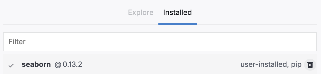 Remove package icon Remove package icon