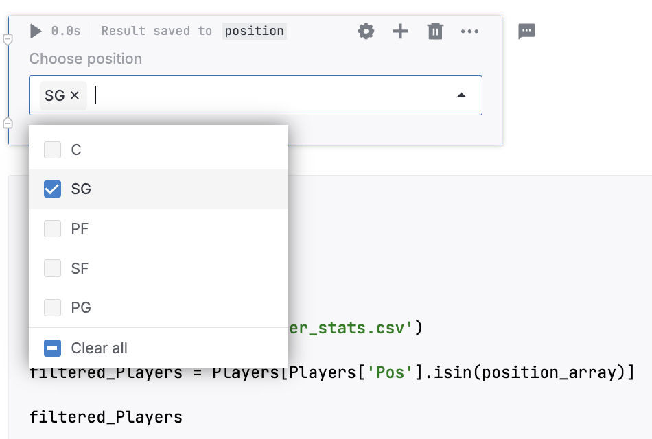 Dropdown in use Dropdown in use