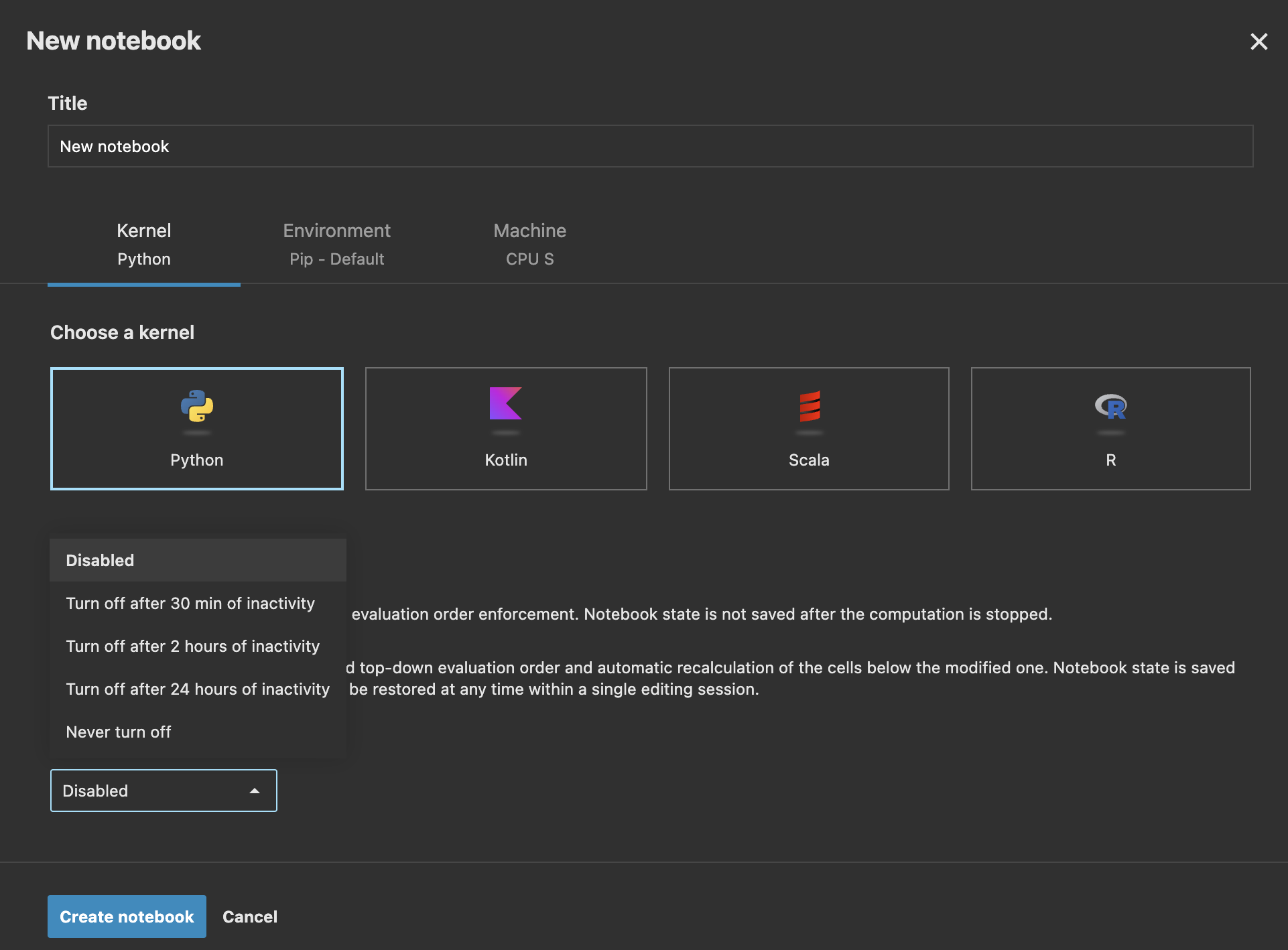 Use background computation | Datalore Documentation