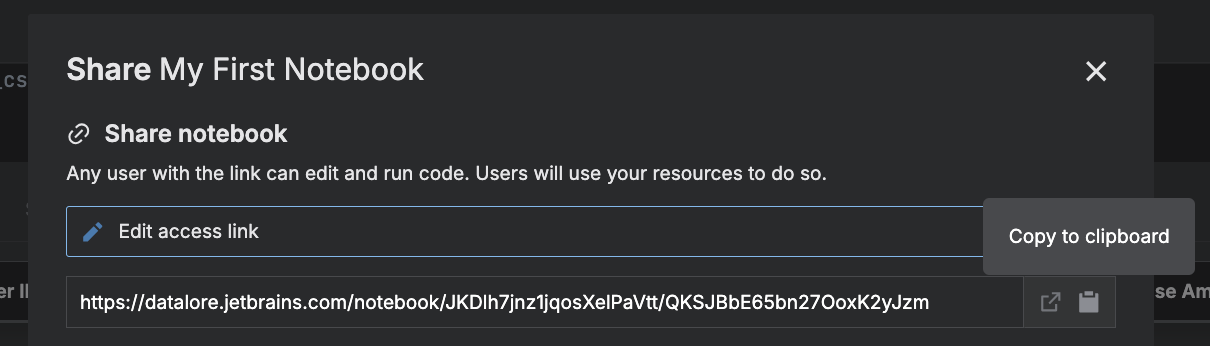 Quick start tutorial | Datalore Documentation
