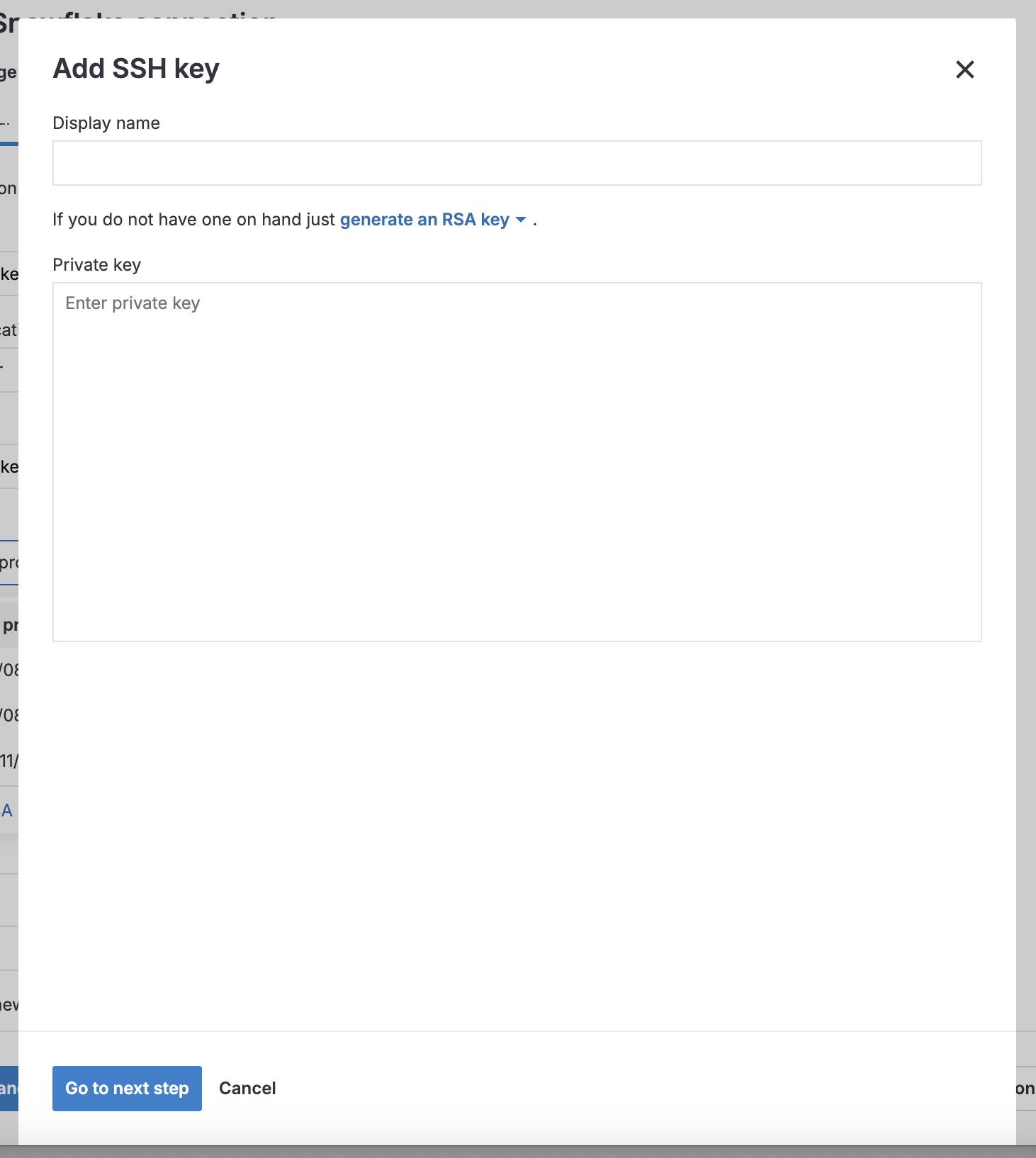 Generating a new RSA key for Snowflake authentication