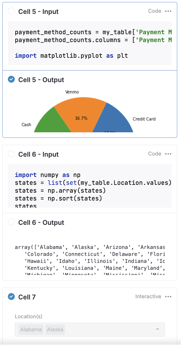Selecting content for report Selecting content for report