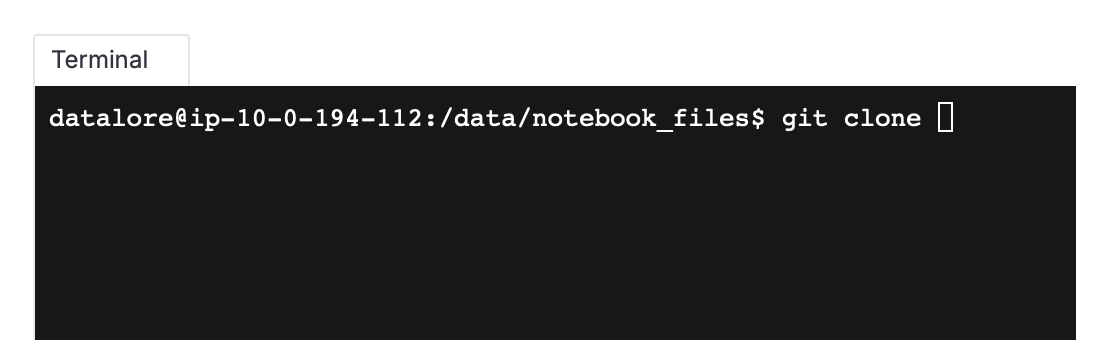 Terminal in Datalore notebooks Terminal in Datalore notebooks