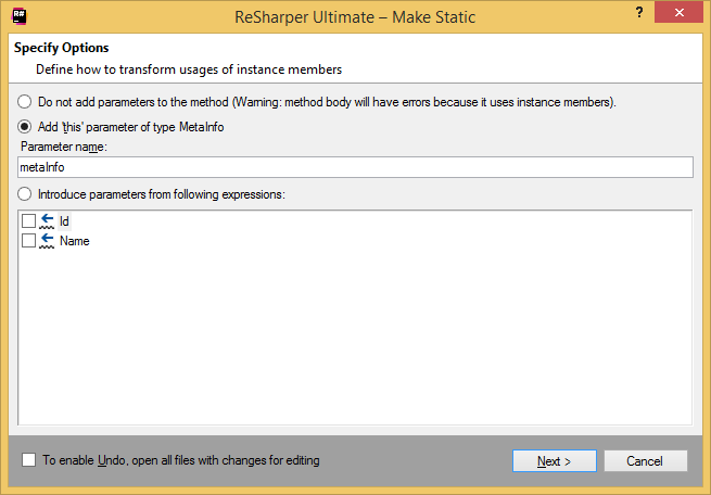 ReSharper. 'Make Static' refactoring ReSharper. 'Make Static' refactoring