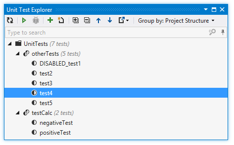 Unit Test Explorer displays test from the entire solution Unit Test Explorer displays test from the entire solution