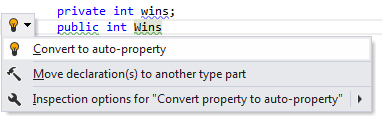 Code Analysis Examples of Quick Fixes convert to auto property 02